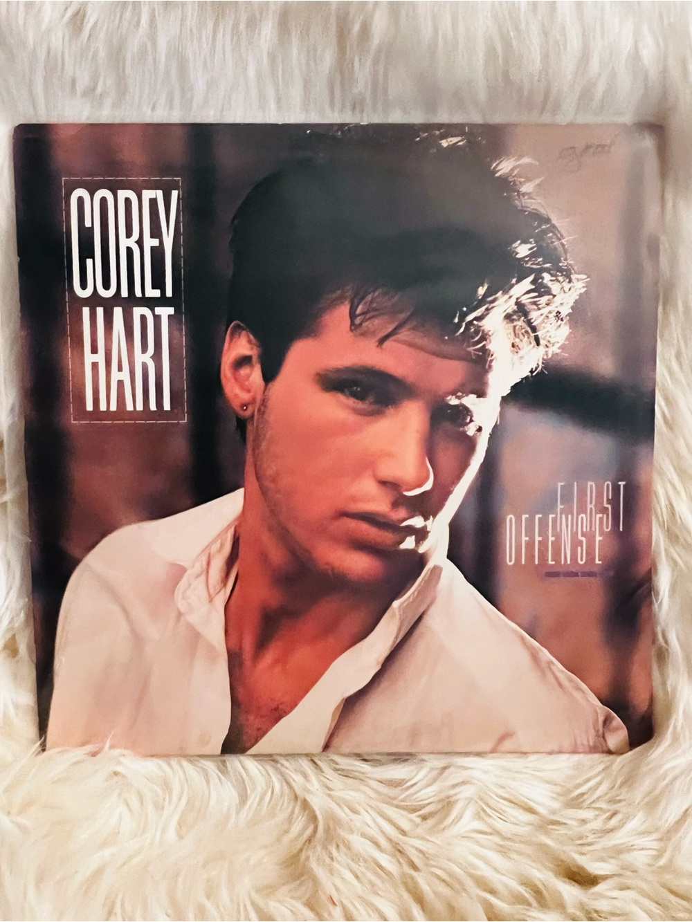 Corey Hart "First Offense" Vinyl Album - White & Brown Tones